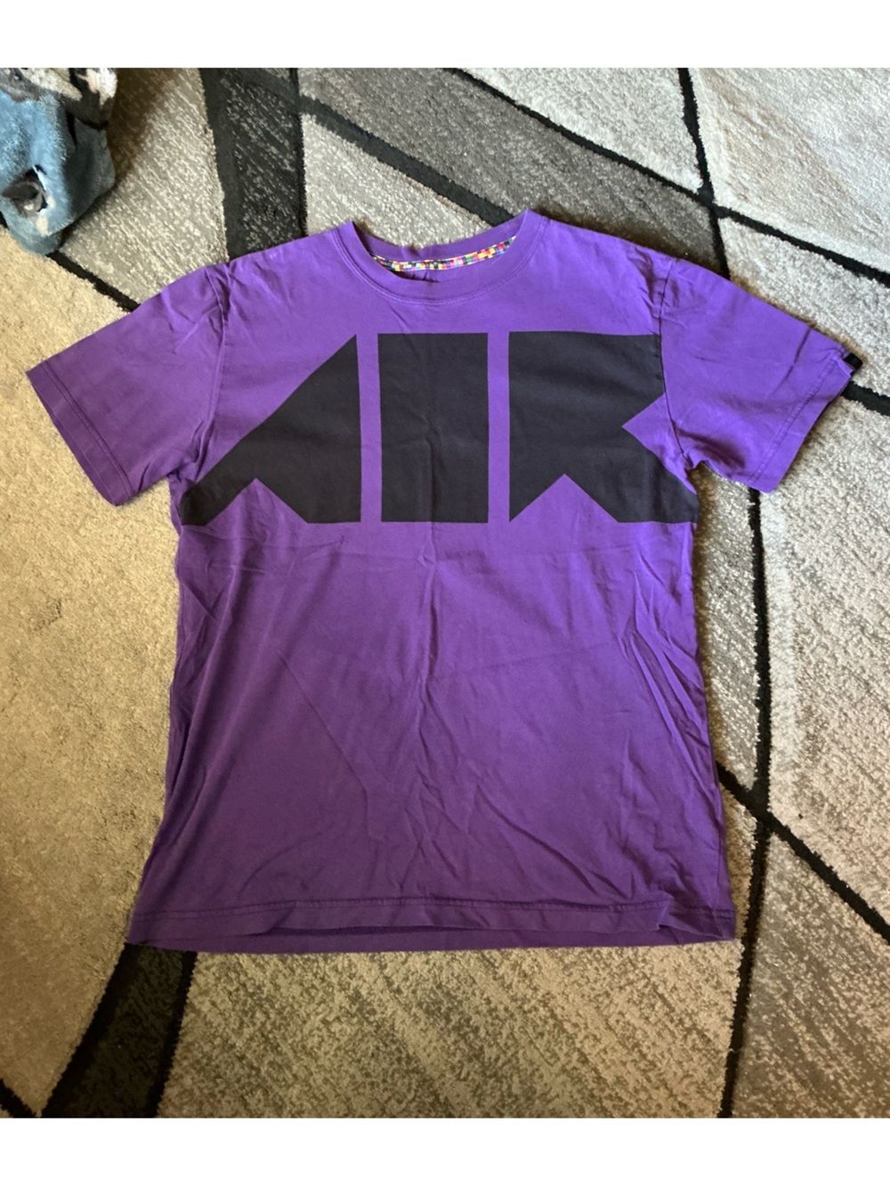 Size Medium - Nike Sportswear Air Logo Purple Cotton Tee Shirt Vintage
